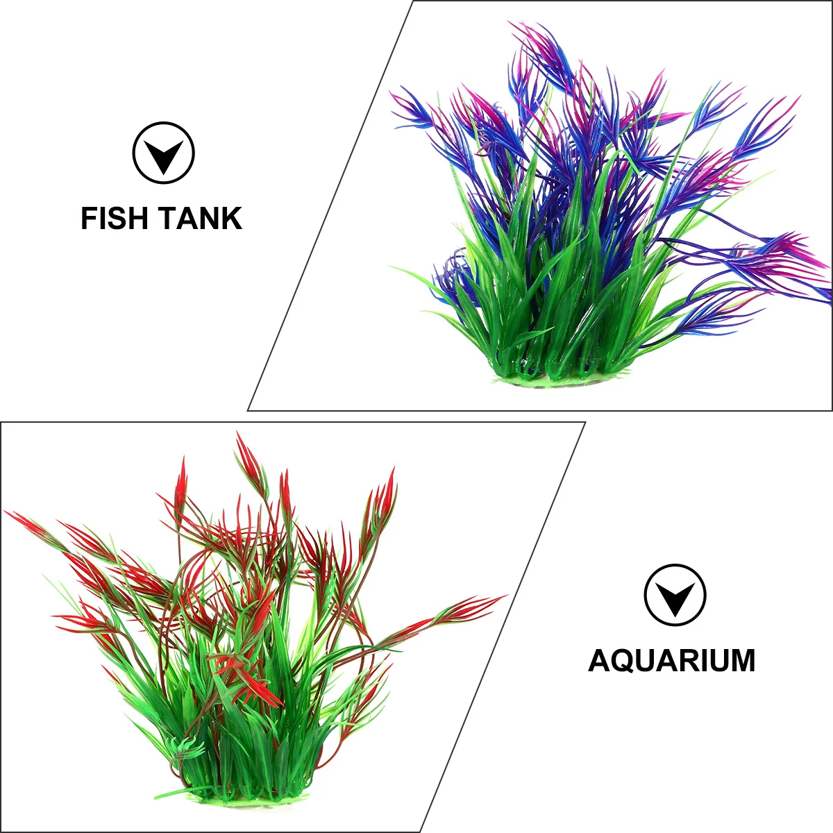 

2Pcs Aquarium Plant Grass Artificial Lifelike Fish Tank Decoration Ornament Underwater Landscape Water Plants Aquarium Plants