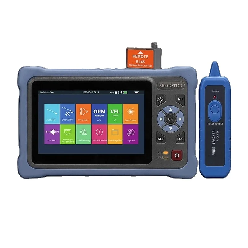 

MINi OTDR 12 in 1 1310/1550nm 26/24dB 100KM Fiber Optic Reflectometer Touch Screen VFL OLS OPM Event Map Ethernet Cable Tester