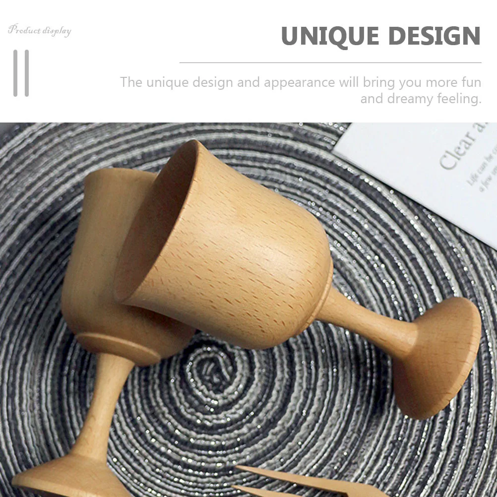 

Cocktail Goblet Decorative Wooden Cup Elegant Wine Holder Home Bar Party Drinkware Vintage Wood Wine Cup Goblet