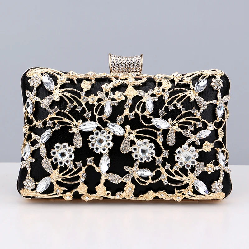 Shinny Glitter Evening Bags Rhinestone Hard-Surface Box Bags Elegant Female Wedding Shoulder Pouch Banquet Party Luxury Purse