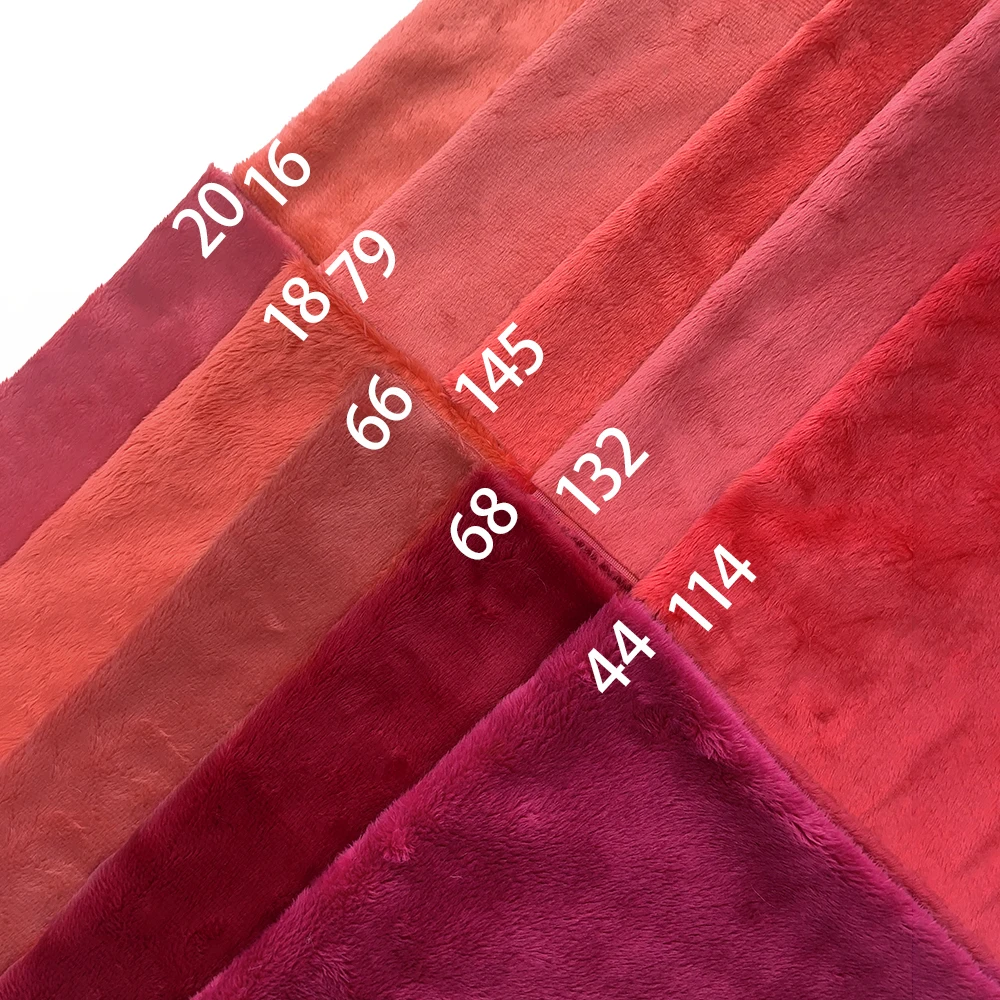 

5mm red soft and smooth short plush fabric 45x50cm artificial fur polyester fiber fabric DIY clothing plush doll cloth doll hair