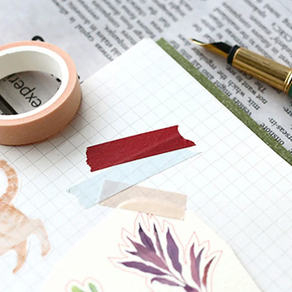 10 Rolls Colored Washi Tape for DIY Crafts, Gift Wrapping, Photo Albums & Scrapbooking – Decorative Paper Tape