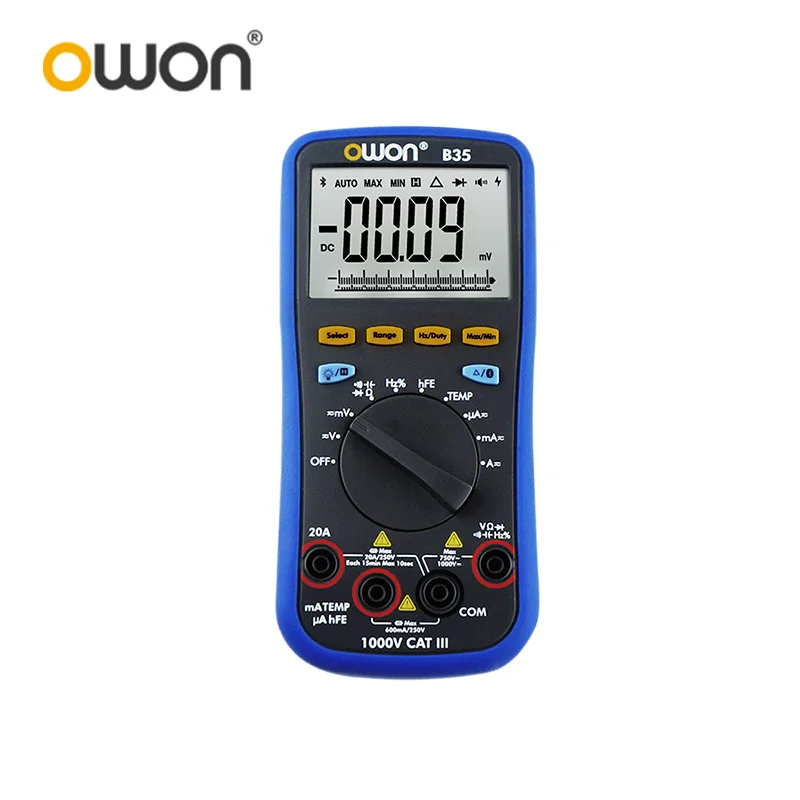 OWON B35T+/B41T+ True RMS Digital Multimeter: 4½ Digits, Bluetooth, DataLogger & Temperature Meter AC/DC Voltage Current Measure view 4