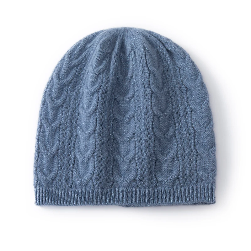 

Осенне-зимние женские шапки из 100% мериносовой шерсти, вязаные головные уборы, мягкая шапка-бини, модная уличная женская теплая шапка с витым цветком