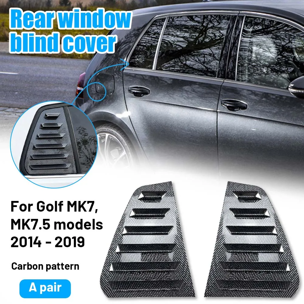 

Set of Golf MK7 MK7.5 2014-2019 Triangular Car Window Shutter Sport Style ABS Shutter Enhances Exterior Protection for Windows