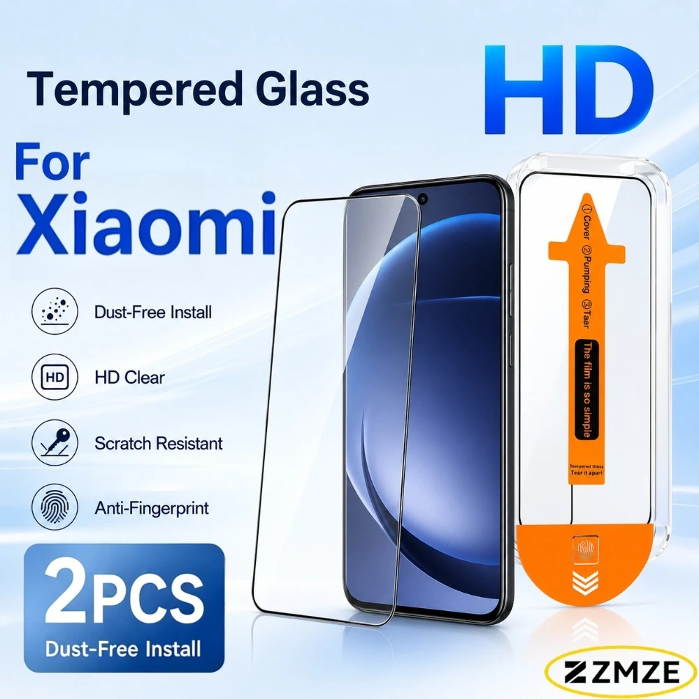 2 Stück 9H Gehärtetes Glas Displayschutzfolie für Xiaomi 17 Ultra 17 Pro Max 17 Max 17T 15S 15T 14T 13T Pro 15 14 13 One Click HD Film