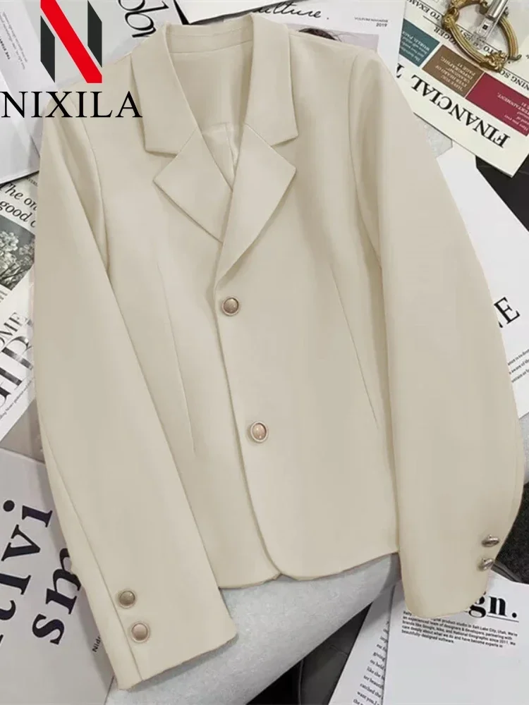 

Spring Autumn Blazer for Women Loose Fit Office Lady Korean Fashion Chic Elegant Outerwear Jacket New Arrival