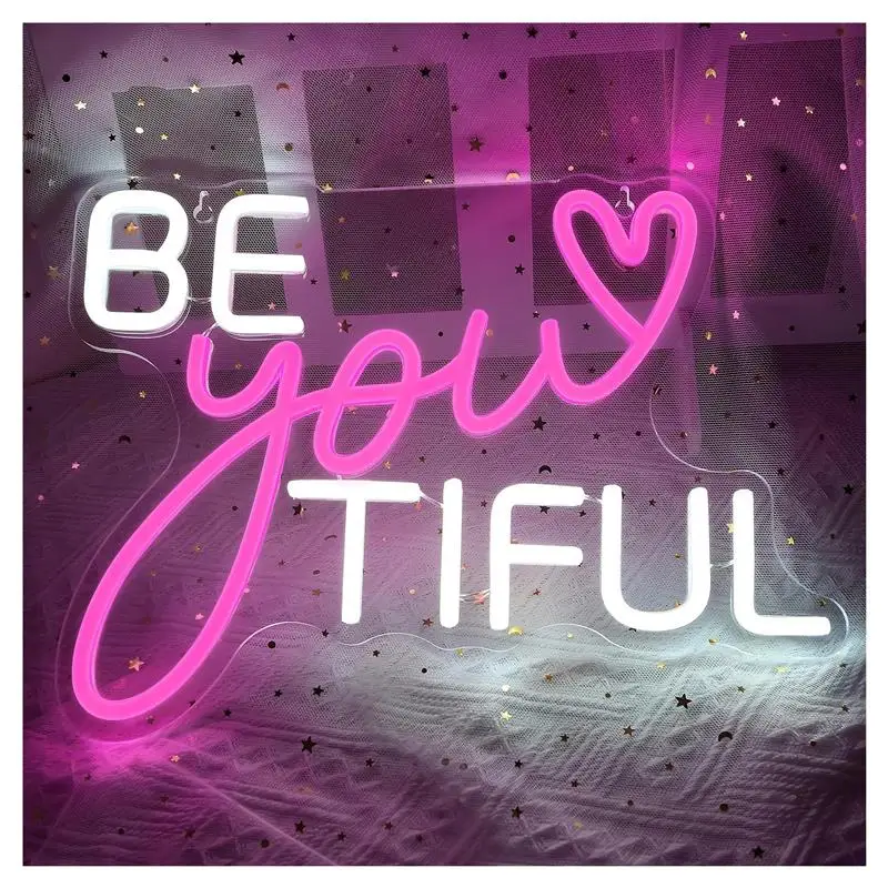 be-your-tiful-neon-sign-letter-light-brightness-adjustable-usb-powered-for-bedroom-kid-room-home-wall-decoration-35cmx26cm