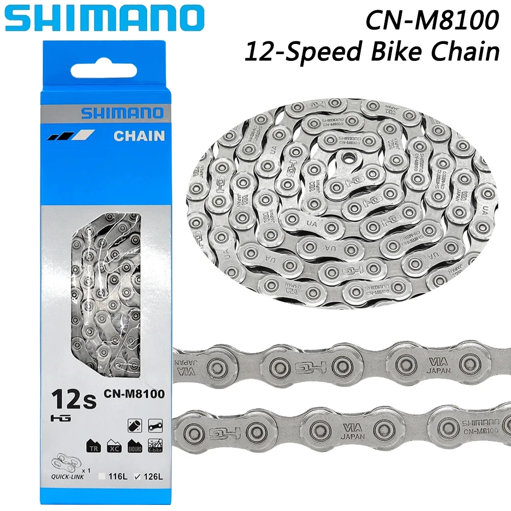 

SHIMANO DEORE XT CN-M8100 12 Speed Bike Chain with Quick-Link 126 Links for Mountain Bike Chain Original Bicycle Parts