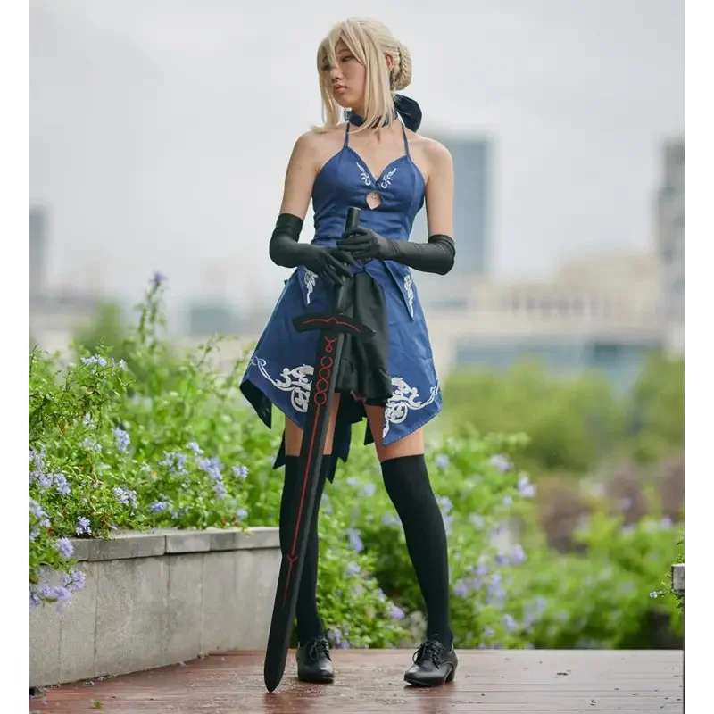 سيف خشبي كوسبلاي ليلي من Fate Stay ، سيف أربندراجون ، إكسكاليبور بالأبيض والأسود ، سلاح الأنمي ، حفلة تنكرية ، مضحك ، صيحات من Fate Stay