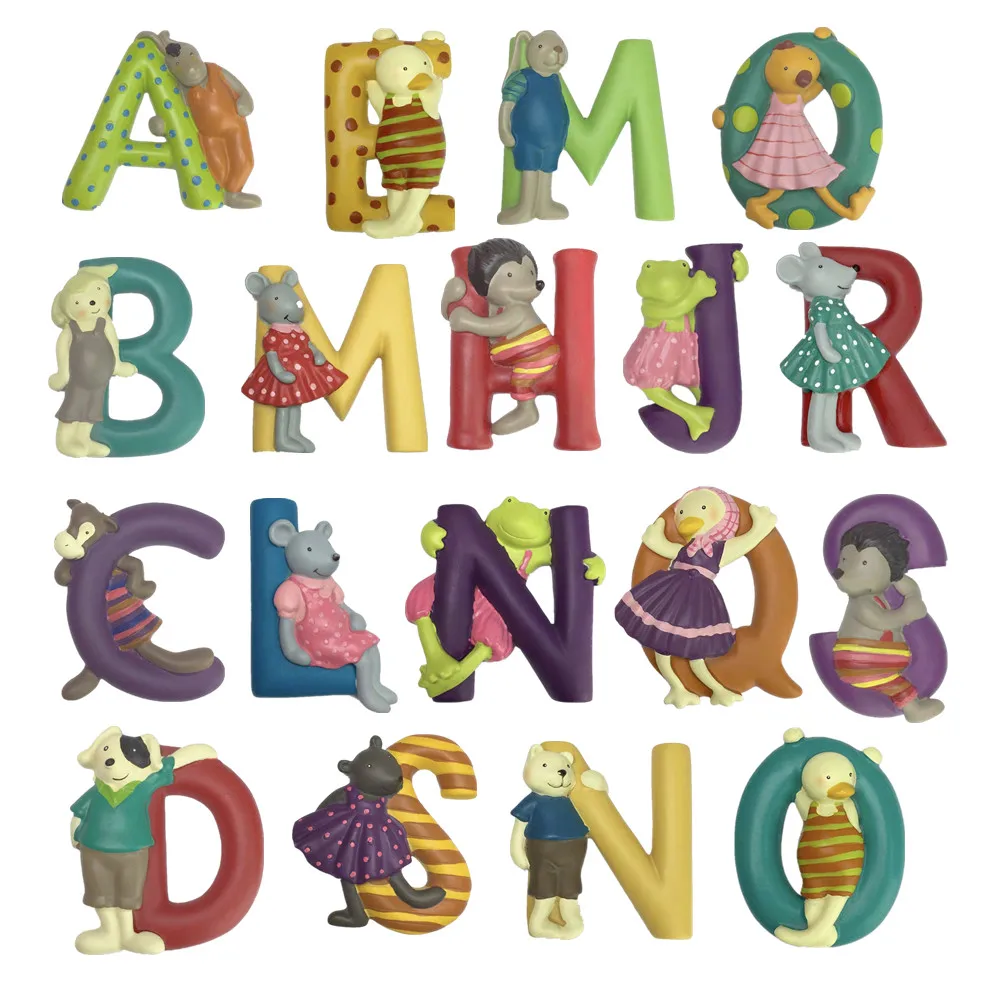 Creative Letters Of An Alphabet A B C D 3D Resin Magnetic Refrigerator Sticker Collection Gift Fridge Magnets