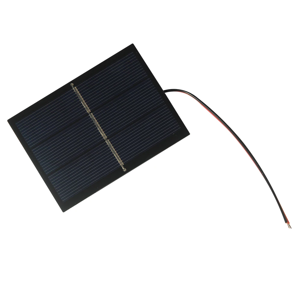 Buheshui-ミニ太陽電池,多結晶ソーラーパネル,ワイヤー付きおもちゃ,0.65w,1.5v,400mah,60x80mm,バッチあたり5個