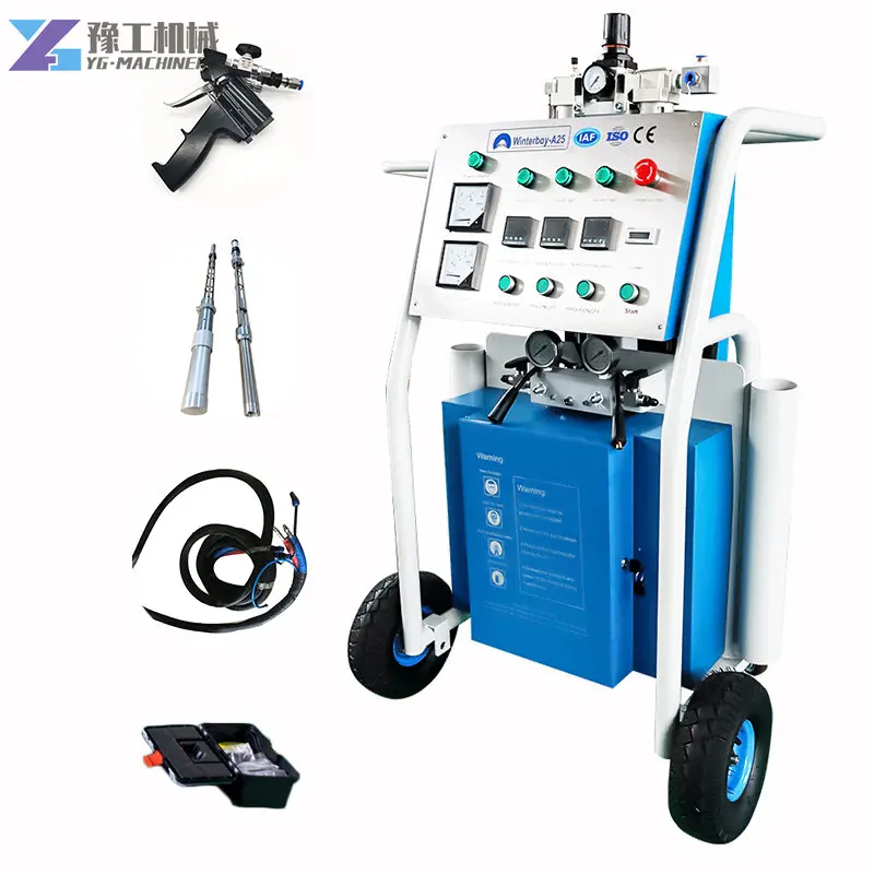 Polyurea Polyurethane Spraying Machine Pneumatic Two-component Materials Sprayer for Wall Insulation Basement Waterproofing A25