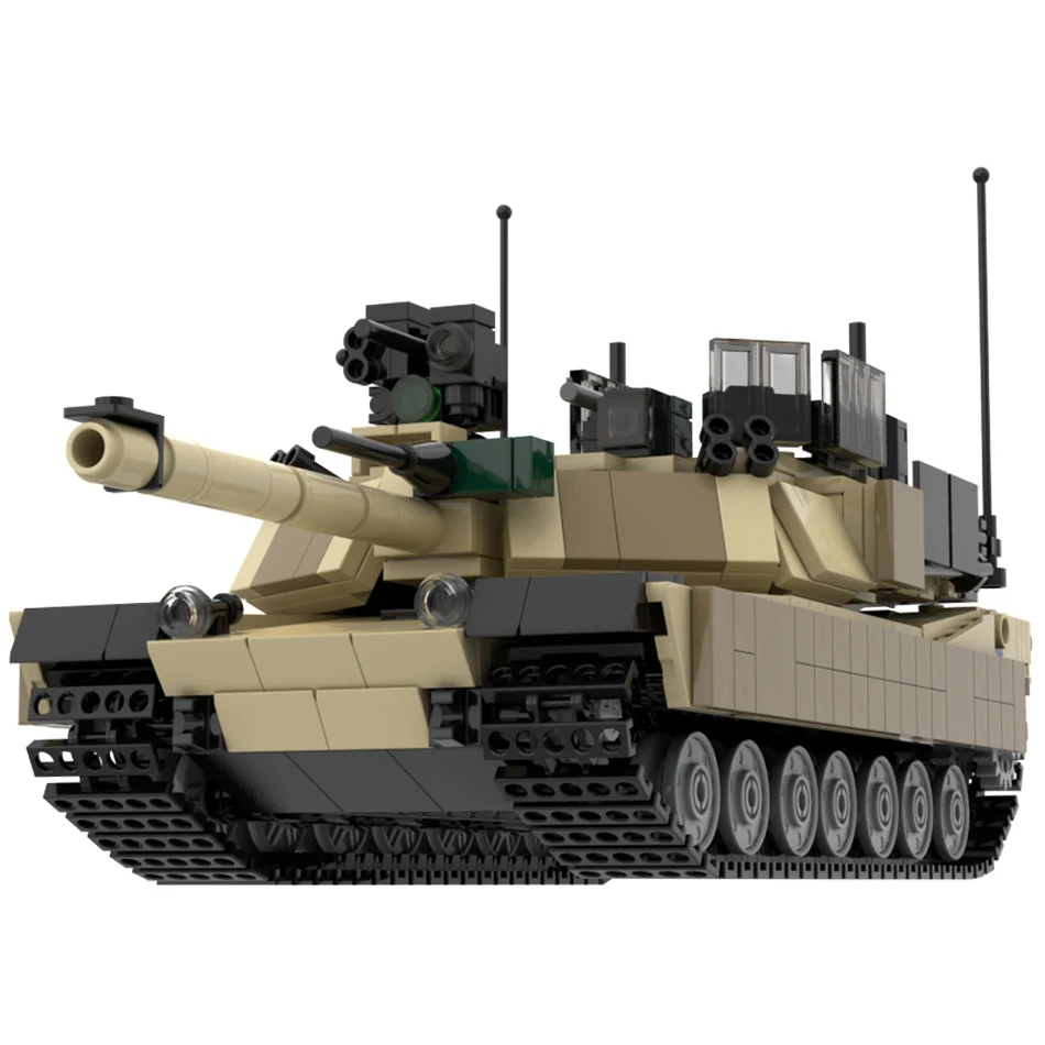 Military Series MOC-105100 US Army M1 Building Blocks Main Battle Tank Model Technology Bricks DIY Assembly Toys Kids Xmas Gifts