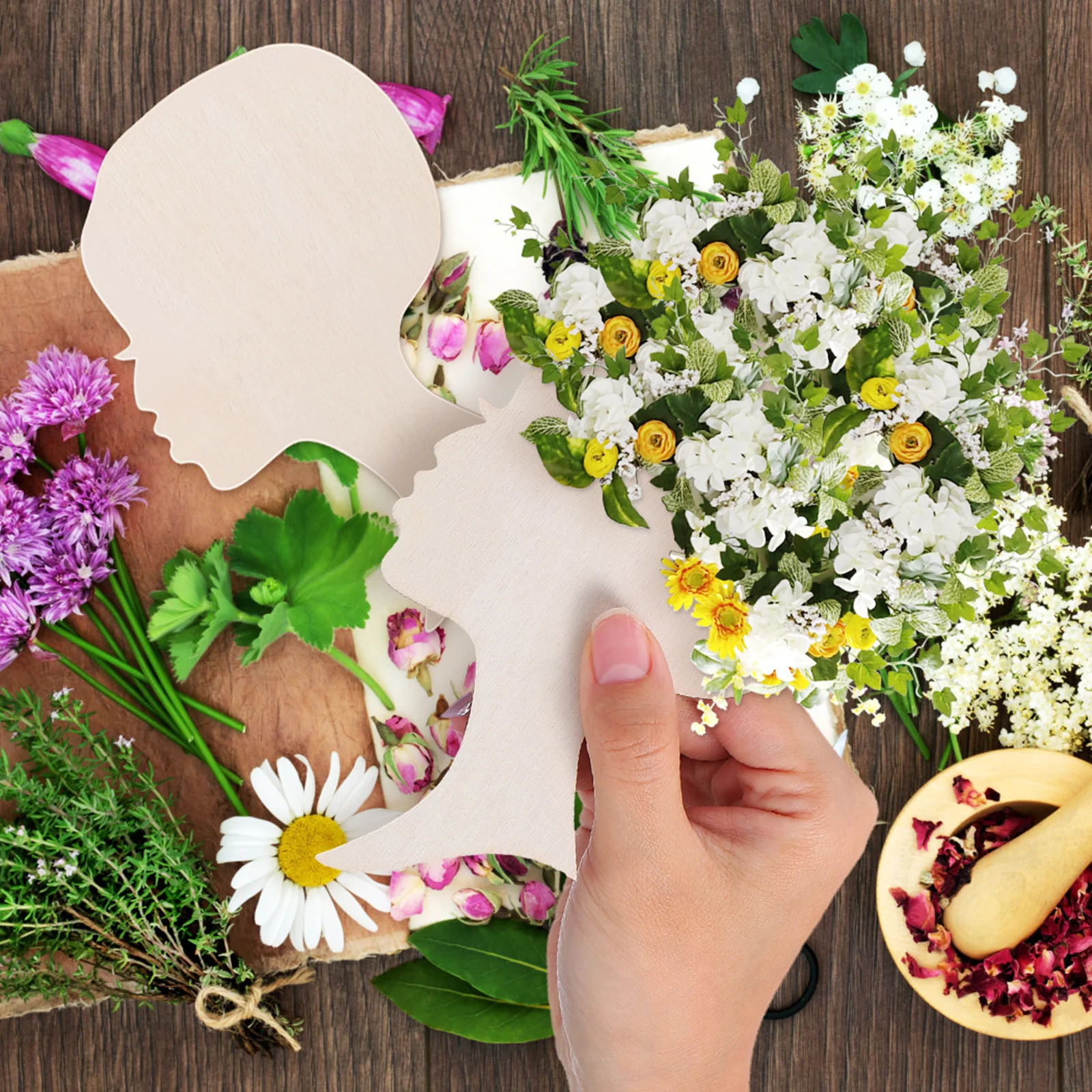 

12 Pcs Cut Minimalist Decor Vintage Lash African Women Craft Head Woman Template Face Cutouts