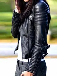 Blouson en similicuir PU femme, vintage, doux, noir, punk, classique, moto, motard, automne, hiver, 2025