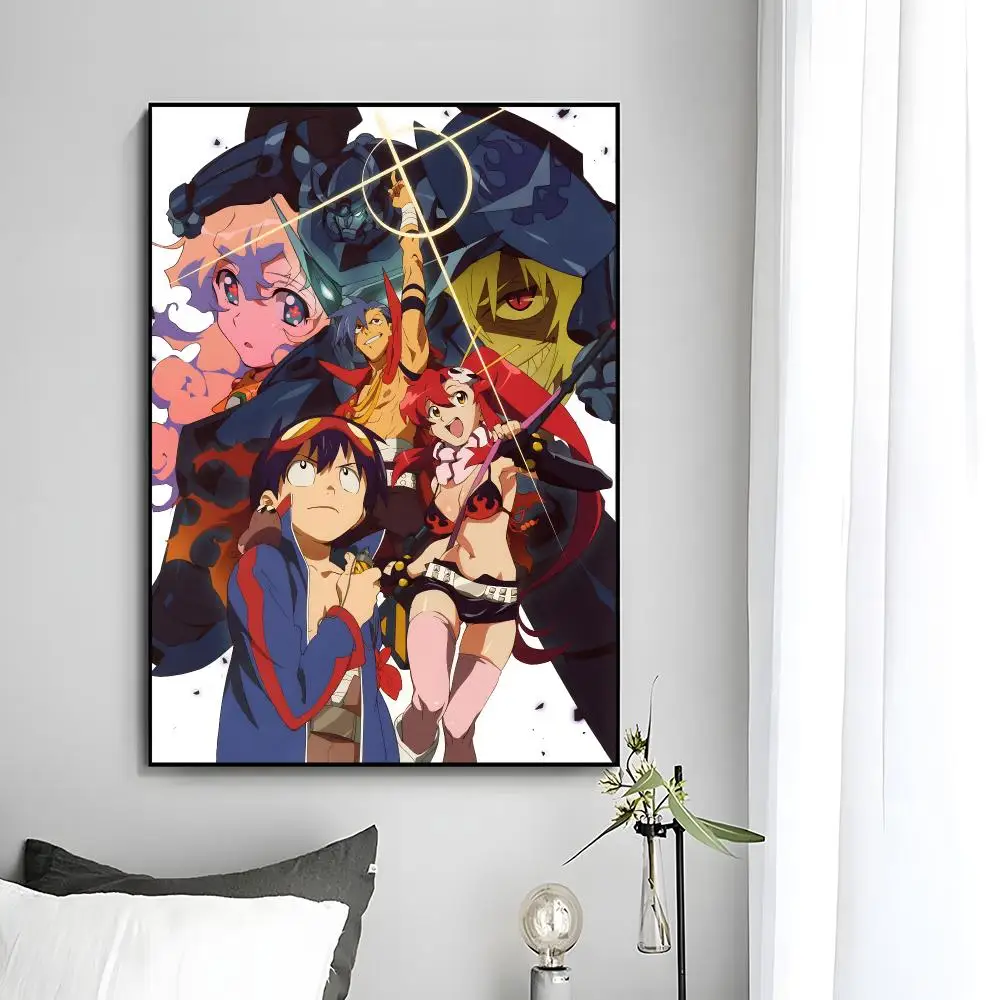 Action-Anime-Poster „T-Tengen Toppa Gurren Lagann“, Wandkunstdruck, dekoratives Wandbild, Heimdekoration, Geschenk, ungerahmt – Detail 10