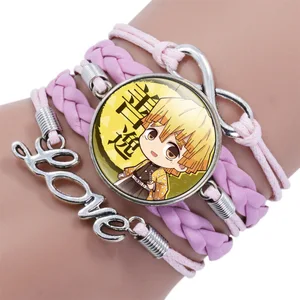 Armband Anime Demon Slayer für Frauen, Charmarmband, Kimetsu no Yaiba, Kamado Tanjirou, Camagray -Cartoon, Lederschmuck, Paar Hauptverkäufe von Kimetsu Manga auf Yaiba - №6