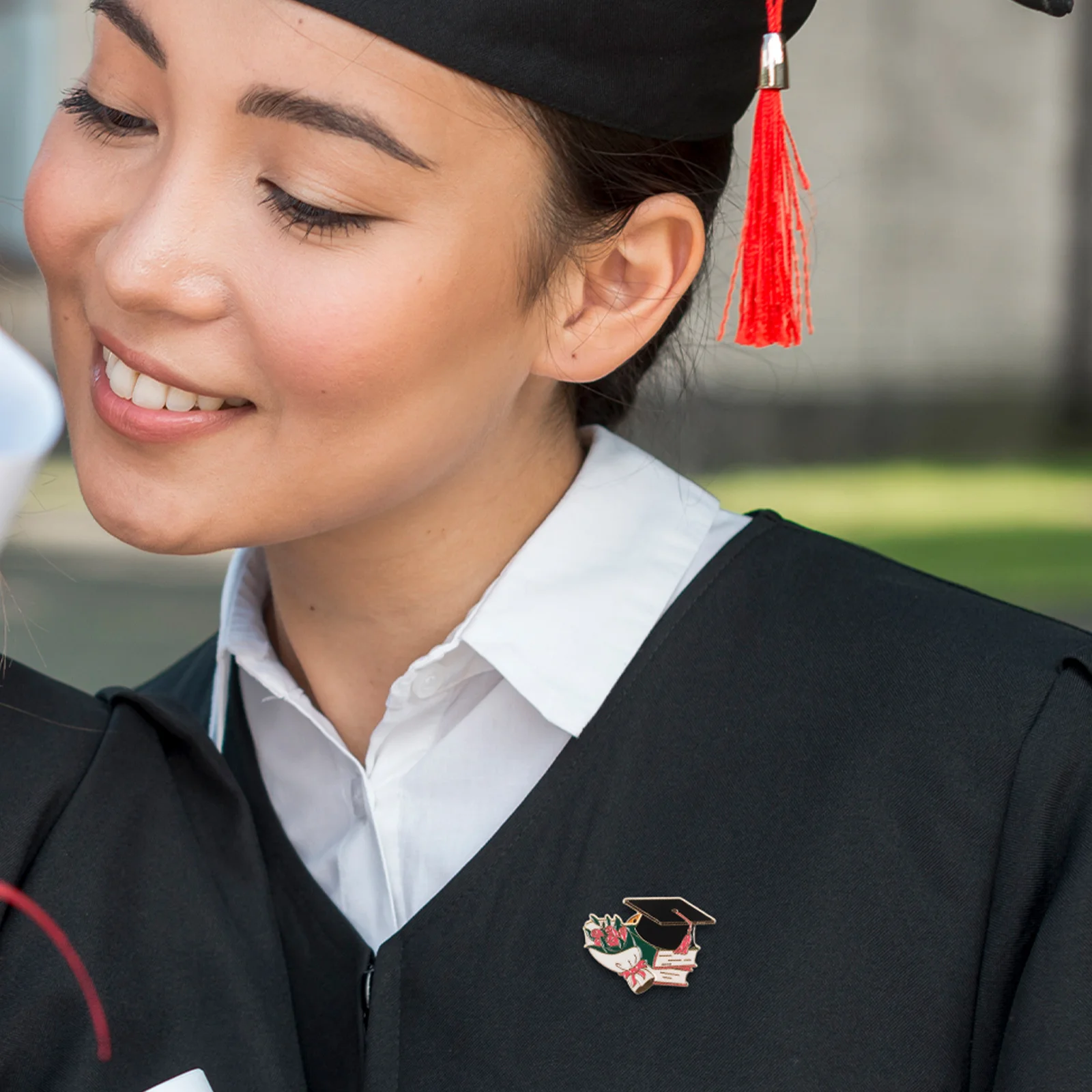 5 قطعة قبعة التخرج بروش دبوس شارة معدنية هدية لا تُنسى لموسم النجاح الأكاديمي زينة لوازم الحفلات #5