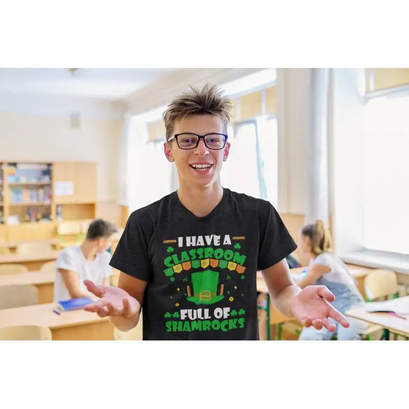 

Футболка Classroom Full Of Shamrock для студентов обратно в школу, унисекс