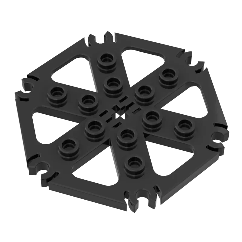 MOC 10 قطعة لغز الجسيمات 64566 لوحة الدوار اللبنات عدة 6 شفرة مع كليب ترصيع الطوب اللعب هدية عيد ميلاد دروبشيبينغ