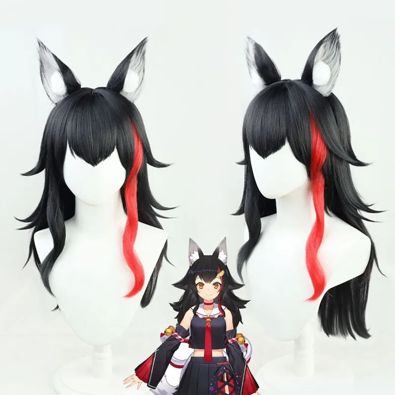 Peruka do cosplayu Hololive Vtuber Ookami Mio, styl wilczego dziewczyny
