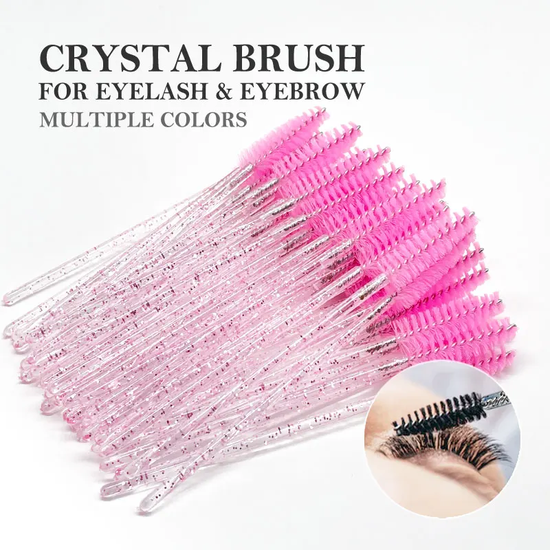 Pinceaux et outils de maquillage, brosse à mascara d'extension de cils, brosse à yeux de poulet, outil d'applicateur de cils, cosmétiques, 50 pièces