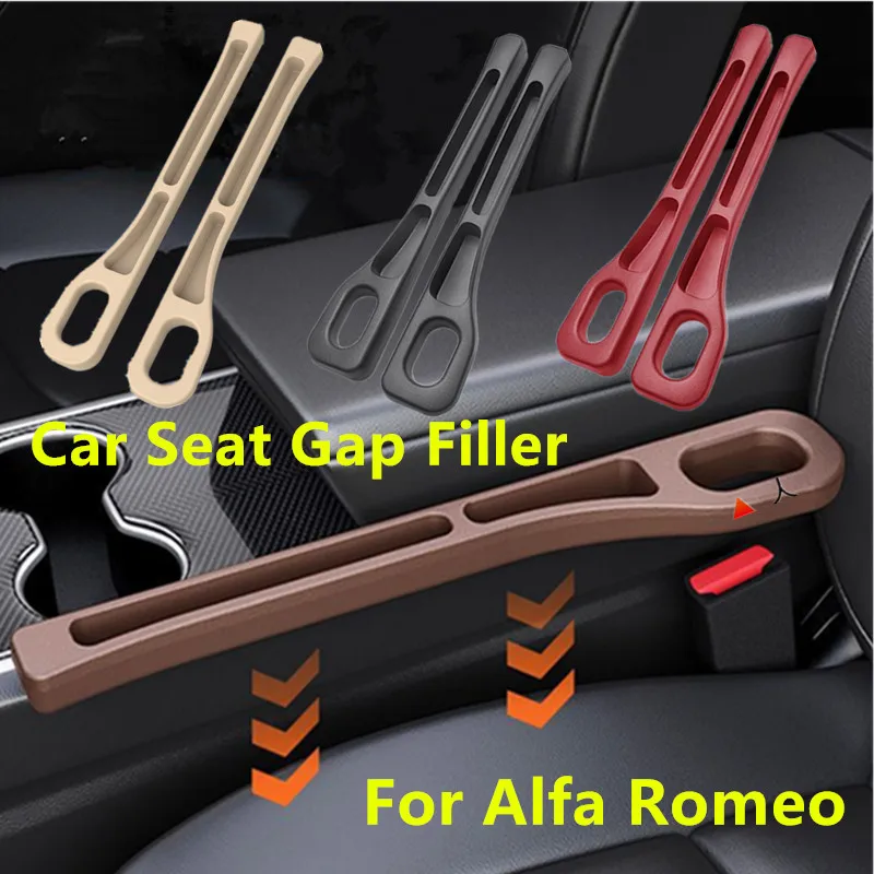 PU Car Seat Gap Stuff Side Seam Filler Leakproof Storage Organizer For Alfa Romeo Giulia Stelvio MiTo Giulietta Tonale 147 159