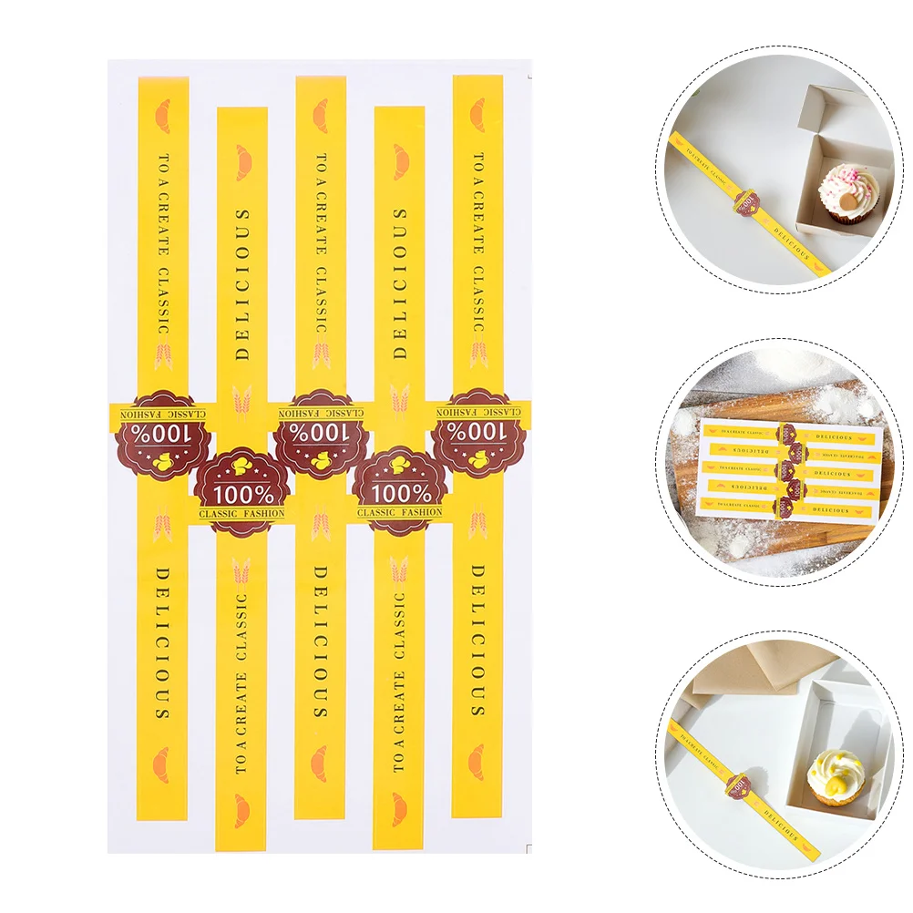 

200Pcs Decorative Cake Packaging Stickers Self Adhesive Baking Seals for Cookie Boxes Pastry Tamper Evident Packaging Labels