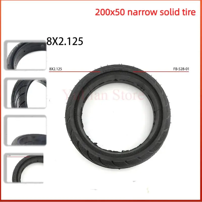 Hollow Tire for Ninebot ES1 ES2 ES4 Electric Scooter 8-Inch 8x2.125 Explosion-proof Tubeless Tyre Replacement