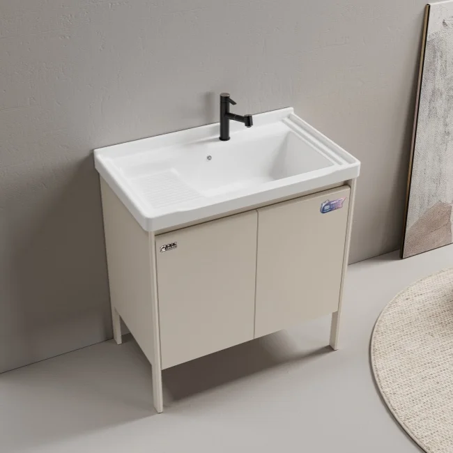 Hot Sale Modern Rectangle Porcelain Ceramic Wall-Mounted Washbasin For Apartment Bathroom Bathroom Vanities