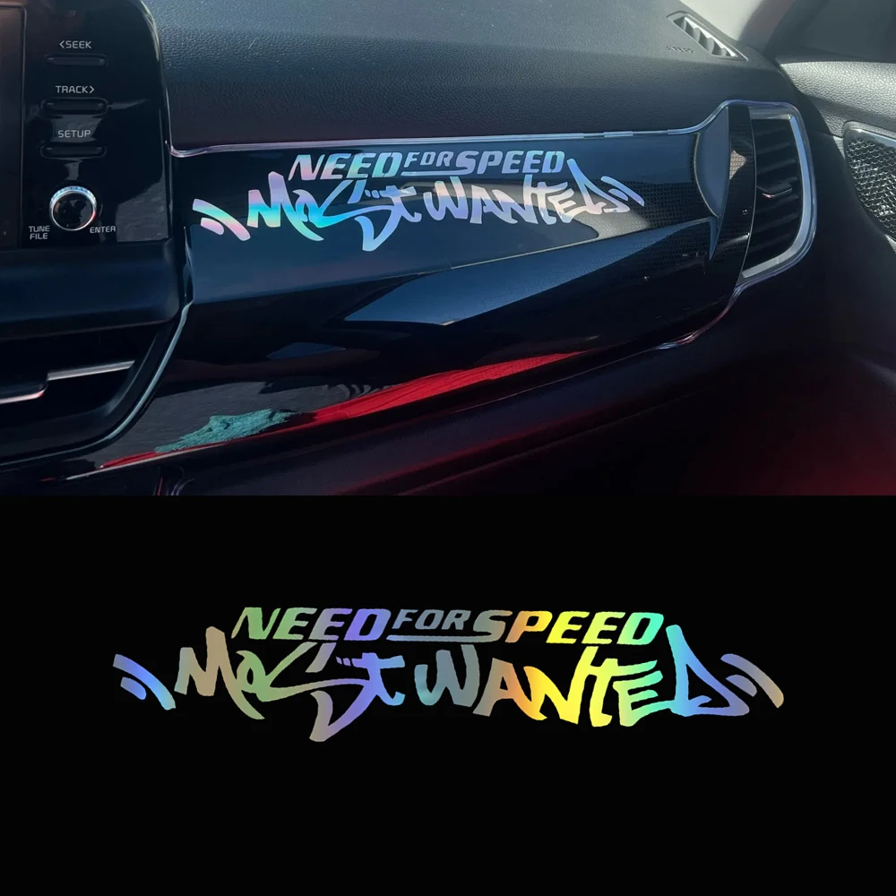 Adesivo de Vinil para Carro 30x6CM Branco Divertido Need for Speed, Decalque Universal para Para-brisa e Porta de Carro, Acessórios Automotivos