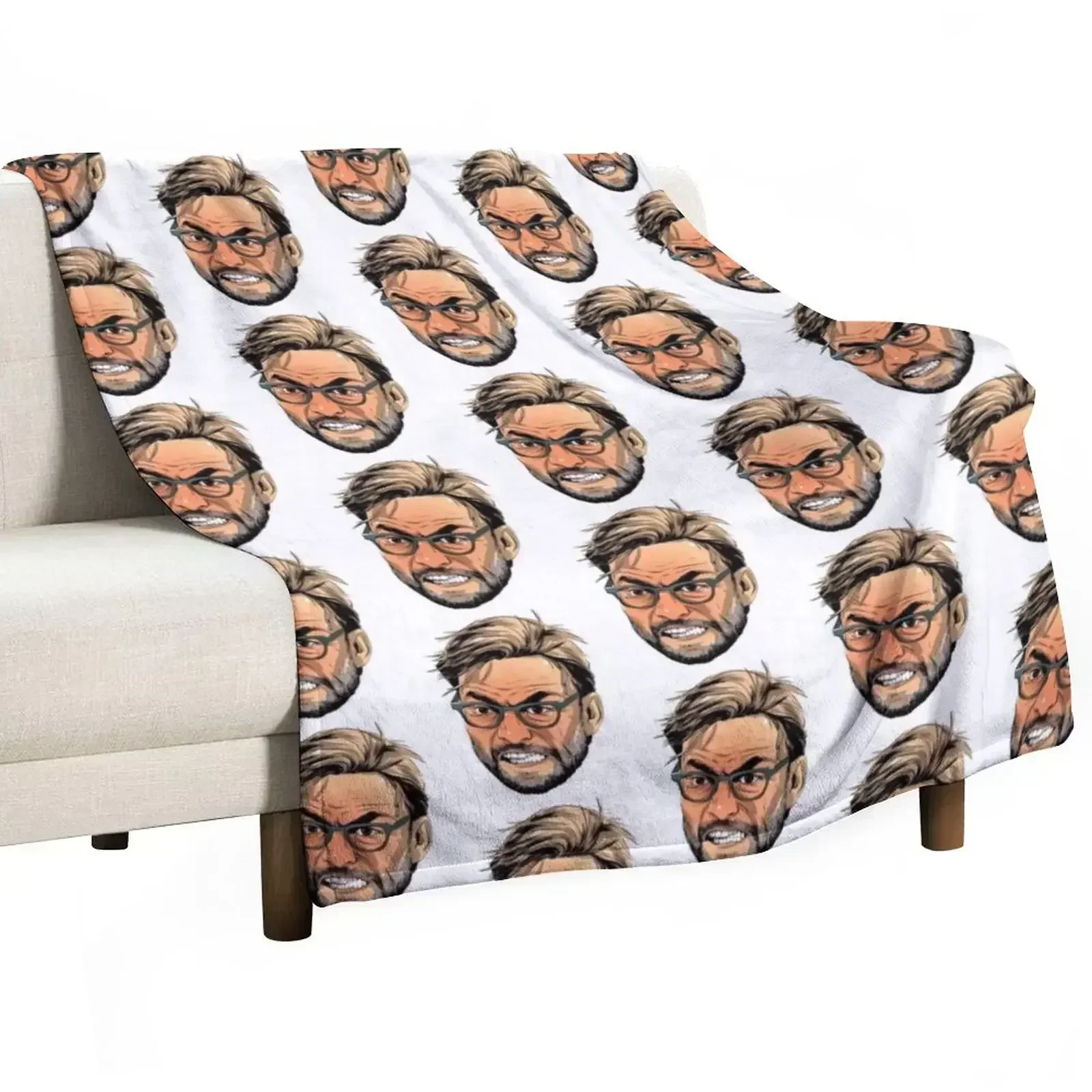 Furious Klopp Throw Blanket Men's Soft Warm Throw Blanket for Couch
