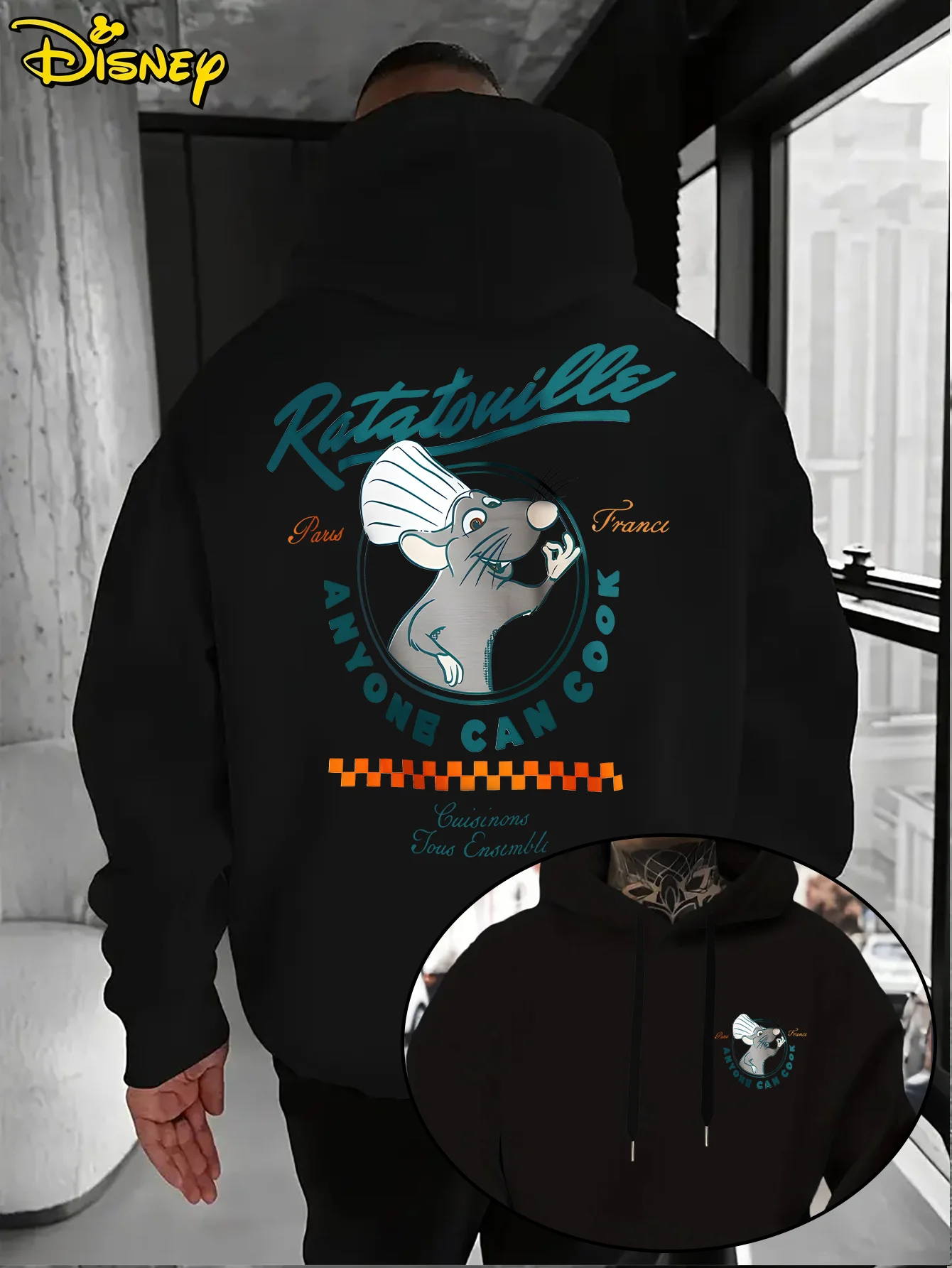 هوديي رجالي من Disney Food Story ريمي للخريف والشتاء من الصوف للجنسين، نمط شارع عصري، فضفاض، ملابس خروج كبيرة الحجم