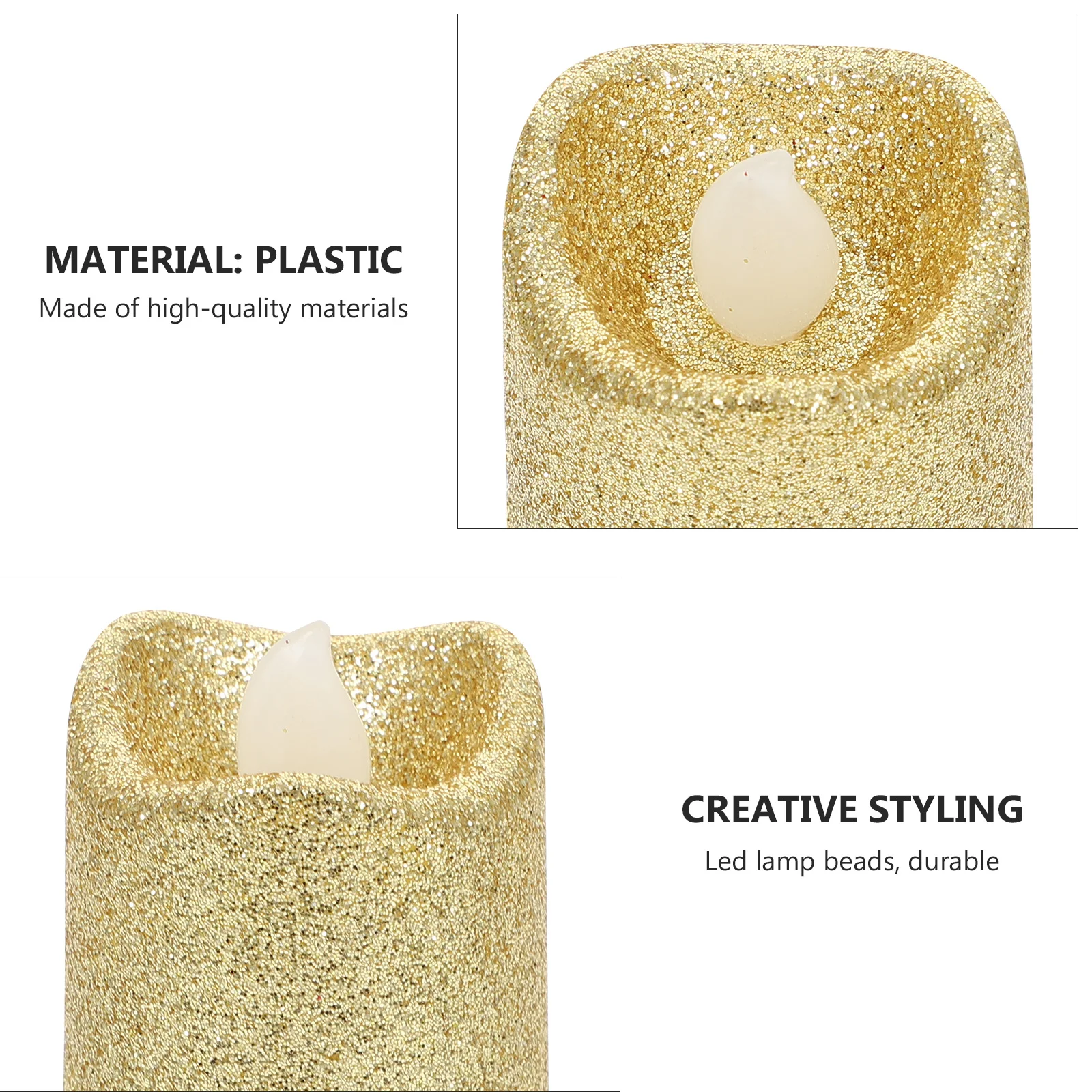 

24Pcs Wave Gold Glitter Lamp Premium LED Electric Light Decor for Indoor Outdoor Romantic Atmosphere Scene