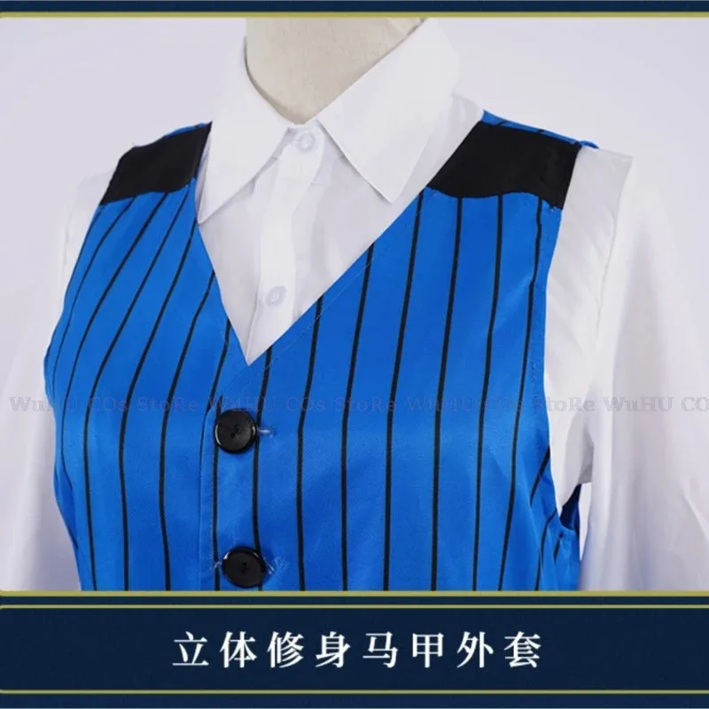 바니타스 코스프레 케이스 스터디, 바니타스 노 카르테 의상, 유니폼, 가발, 귀걸이, 남성용 할로윈 카니발 파티 무대 쇼 의상