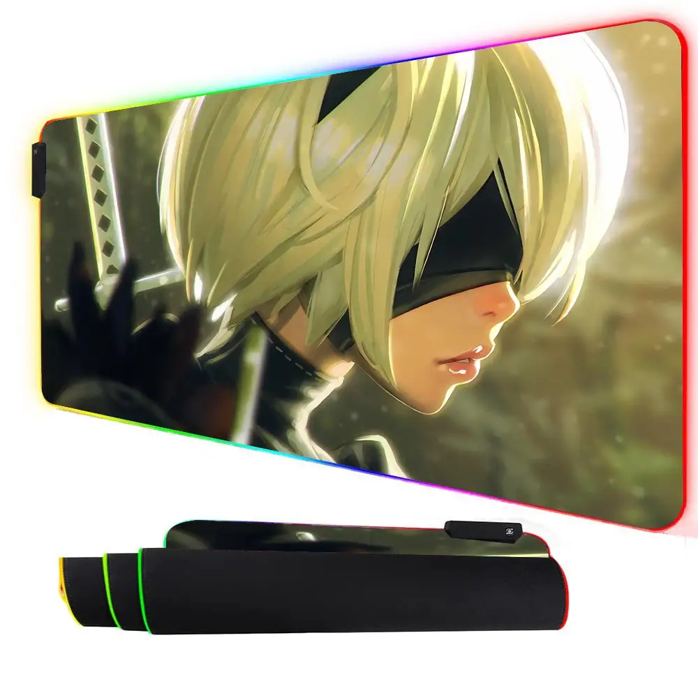 

RGB Mouse pad PC game Neil Machinery LED glow gaming mat rubber anti-slip Desk Mat gamer pc accessories Gaming keypad mousepad