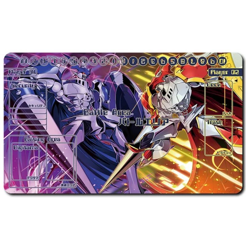 Digimon Adventure Card Pad Terriermon Dukemon Sakuyamon Dtcg Diy gumowa zabawka figurki Anime kolekcja gier mata bojowa