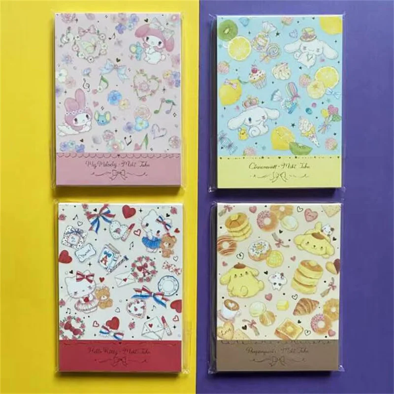 Imagem -06 - Sanrio Melody Kitty Cinnamoroll Memo Pad Sticky Notes Etiqueta de Papelaria Planejador Notepad Sticker Post Material Escolar Pcs por Lote