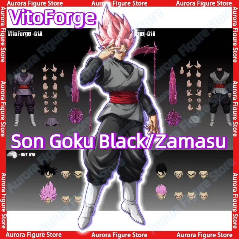 

【Предзаказ】VitoForge Dragon Ball Z SHF SSJ Zamasu Son Goku Black Super Saiyan Rose Аниме Фигурка Игрушки Модели ПВХ Подарок