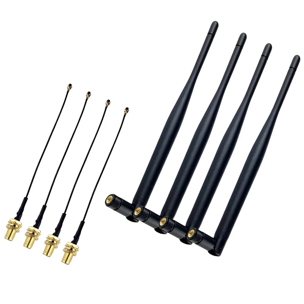 For LoRa Antenna Kit 4pcs Dual Frequency 868MHz 915MHz 5dBi For SMA And For IPX For Meshtastic For LoRaWAN Applications