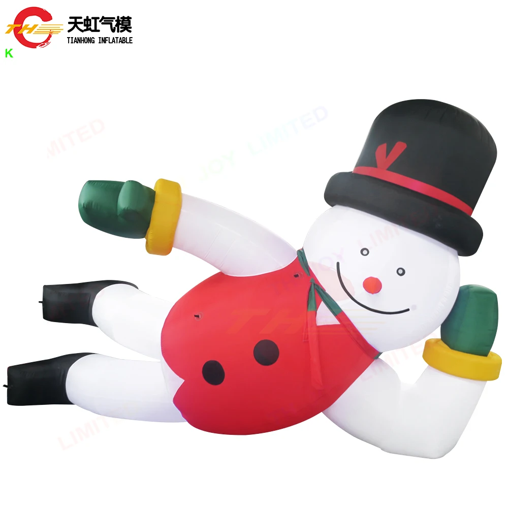 

4m/5m/6m Oxford Fabric Custom Christmas Giant Inflatable Snowman For Outdoor Yard Holiday Decoration Blow Up Big Snowman