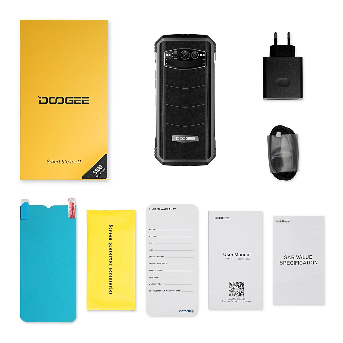 Doogee-teléfono inteligente S100, celular resistente al agua, Helio G99, pantalla de actualización de 6,58 pulgadas, 120Hz, 10800mAh, cámara de