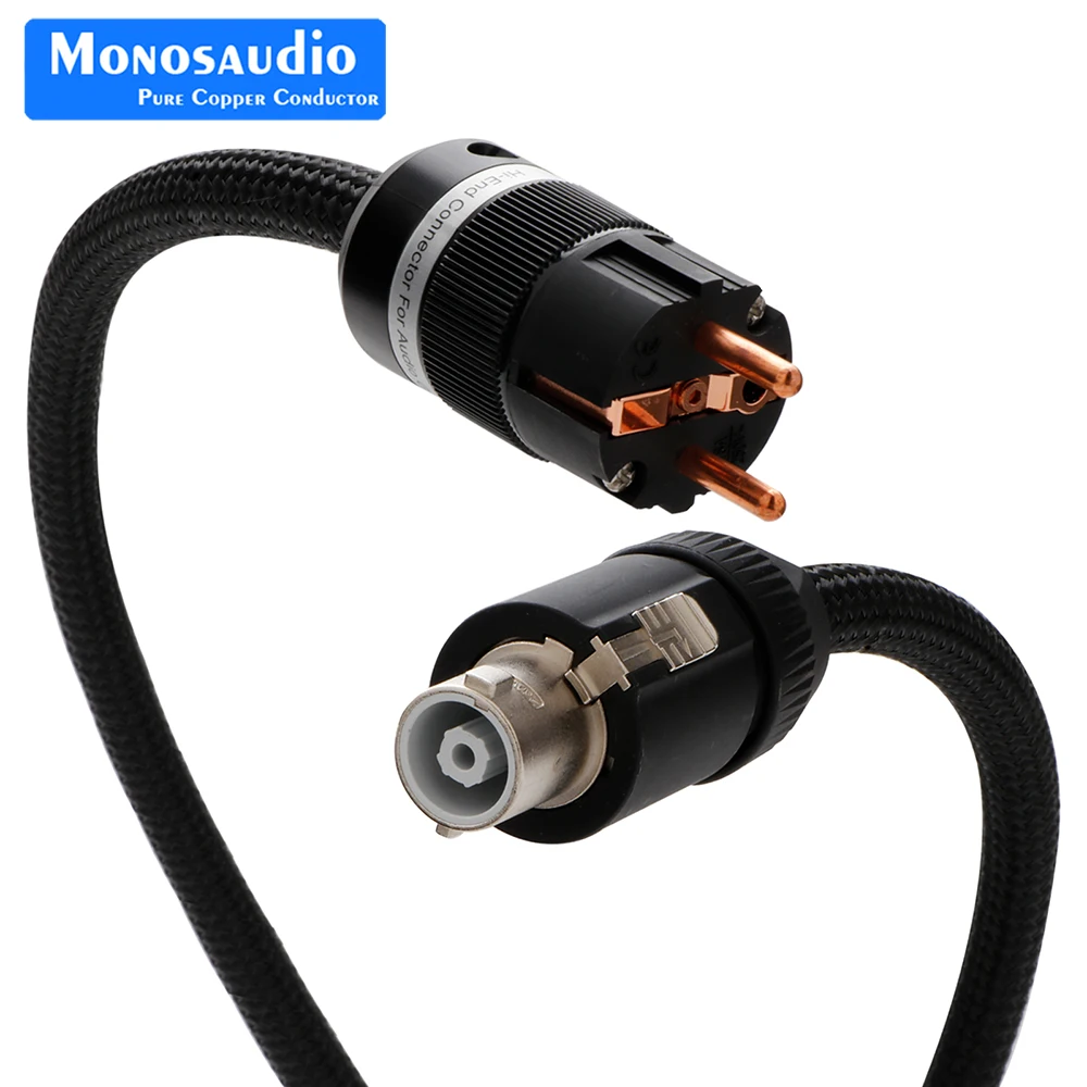 Monosaudio Power Cord for Audience Power Conditioner 4N OFC US/EU/AU Standard Power Cord with NAC3FC-HC 32A High Power Connector