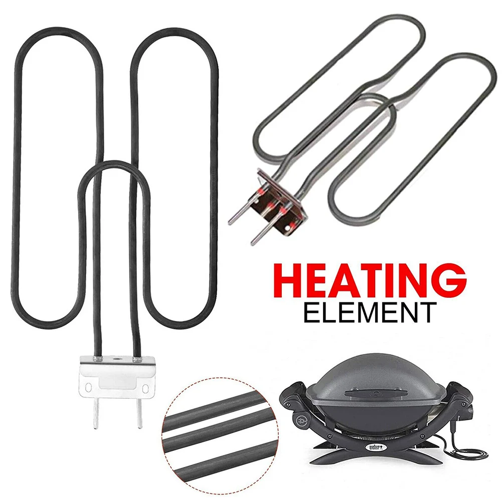 230V Accessories Heating Element Heating Pipe 2200W 40x20cm Size High Quality Metal Material Sliver+black Colour