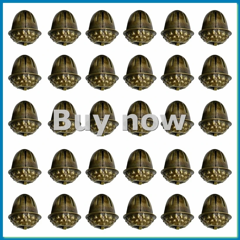 50Pcs Christmas -Jingle Bells Vintage Bronze Bells 1.2inch Metal Craft Bell for Xmas Home Ornament-A51M