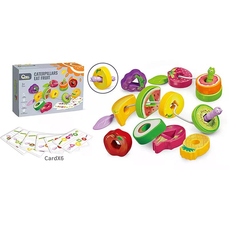 ของเล่นเด็กเครื่องคัดแยกสีรูปร่าง, ลูกปัดร้อยผลไม้สำหรับการเรียนรู้เบื้องต้นการฝึกอบรมทักษะยนต์กล้ามเนื้อละเอียด, ของขวัญวันเกิดอายุ 3-5 ปี