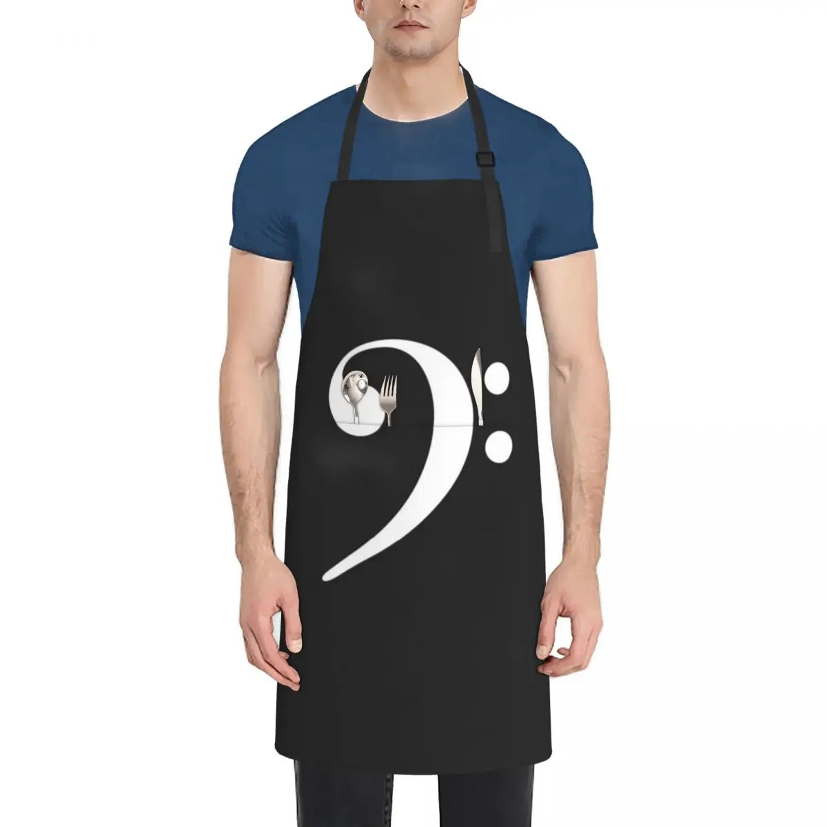 

Modern Bass Clef Apron Christmas gift Kitchens Men Apron