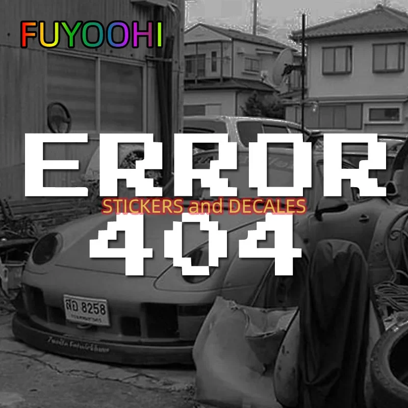 

FUYOOHI Play Stickers “ERROR 404”Pixel Style Decal，CUTE&FUNNY Sticker for Pixel Style Lover.For Cars Trucks Motorcycles