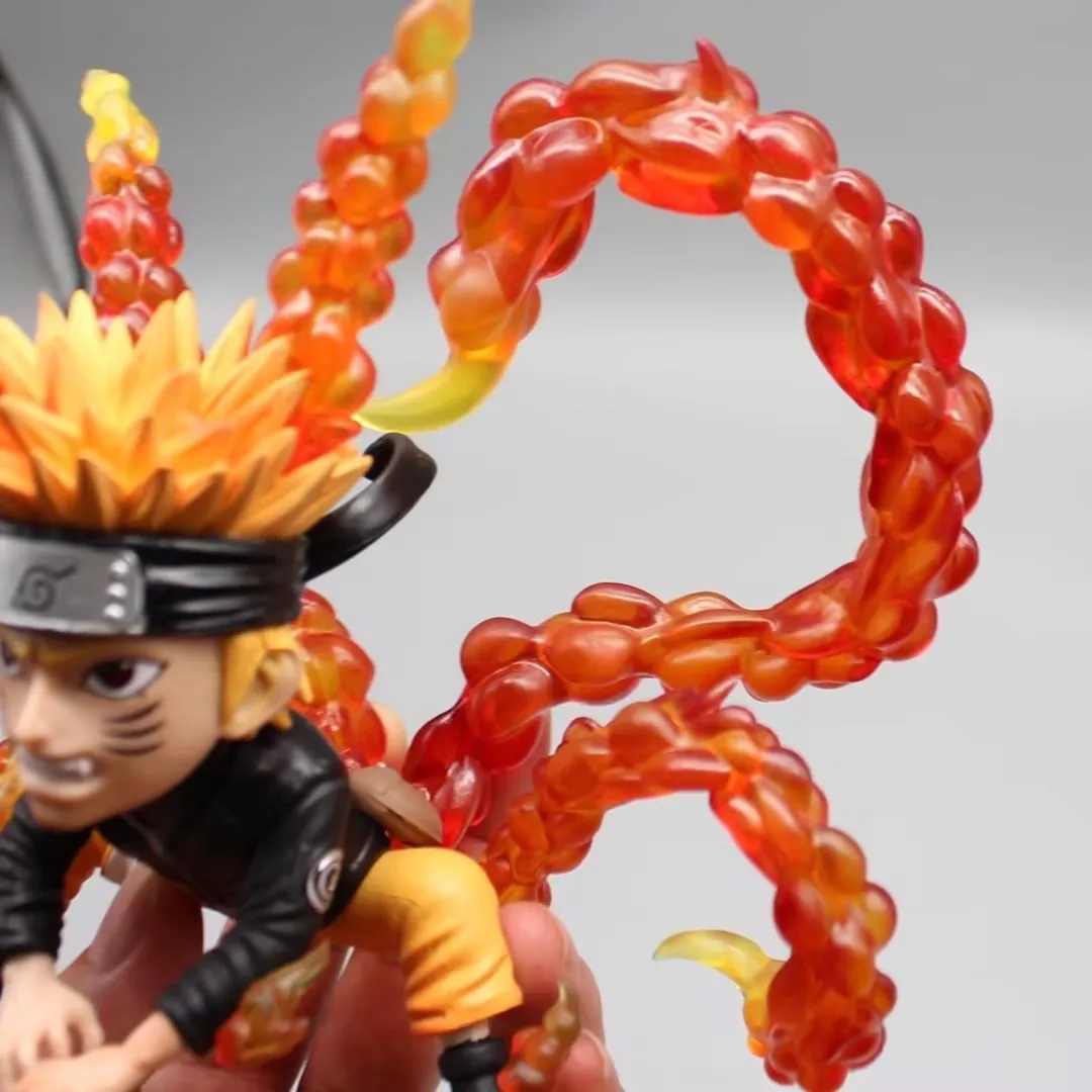 13 cm NARUTO Anime Figure Uzumaki Naruto Action Figure Demone a nove code Volpe Rampage a quattro code Modello Figurina in PVC Bambola Giocattolo per bambini